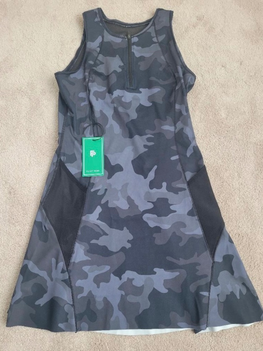 FLINT PARK Women's Ace Tennis Dress Size Medium Black Camo